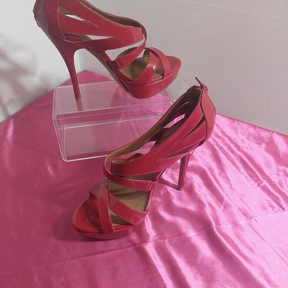 Aldo Women's SZ 8.5 Red Platform Stiletto Heels Size EU 39 . - Picture 4 of 11